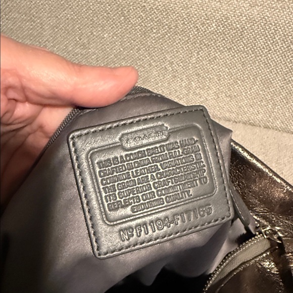 Coach Brooke Metallic Leather Shoulder Bag - Picture 13 of 16